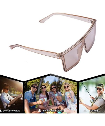 6979 Oversized Sunglasses for Women Trendy Mirrored Sunglasses Chunky Sunglasses 100% UV Protection Champagne No.9 $13.62 Sport