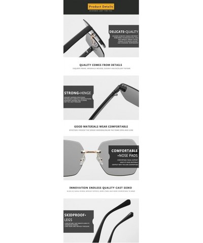 Fashionable Frameless Photo Party Decorative Women's Sunglasses (Color : E, Size : 1) 1 B $15.16 Designer