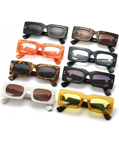 Retro Square Sunglasses For Women Men Small Frame Ladies Sun Glasses Driving UV400 Eyewear Leopard Tea $19.33 Rectangular