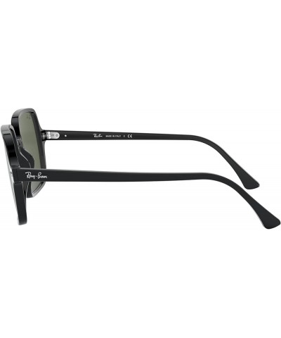 Women's Rb1973 Square Ii Sunglasses Black/G-15 Green $67.25 Square