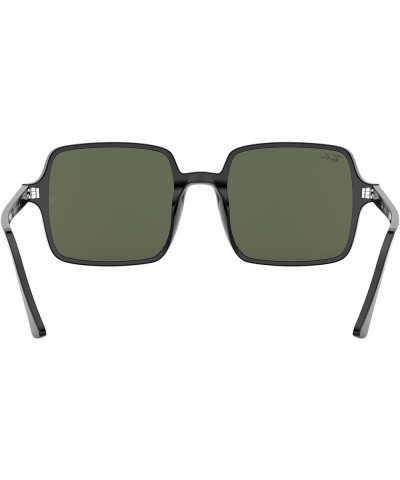 Women's Rb1973 Square Ii Sunglasses Black/G-15 Green $67.25 Square