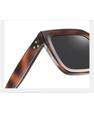 Square Frame Women Large Frame Outdoor Vacation Fashion Decorative Sunglasses (Color : D, Size : 1) 1 B $21.38 Designer