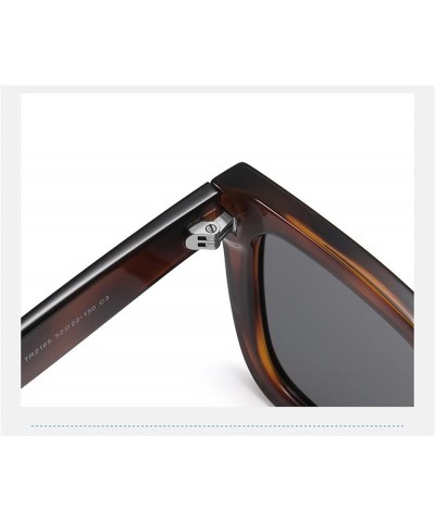 Square Frame Women Large Frame Outdoor Vacation Fashion Decorative Sunglasses (Color : D, Size : 1) 1 B $21.38 Designer