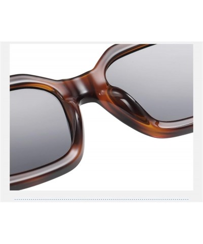 Square Frame Women Large Frame Outdoor Vacation Fashion Decorative Sunglasses (Color : D, Size : 1) 1 B $21.38 Designer