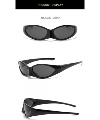 Fashion Cat Eye Sports Cycling Hip Hop Sunglasses for Men and Women (Color : A, Size : 1) 1 D $14.89 Sport