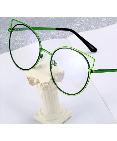 Metal Cat Glasses Frame Fashion Decoration to Work (Color : B, Size : Medium) Medium E $16.87 Designer