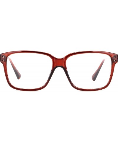 Newbee Fashion- Casual Nerd Thick Clear Frames Fashion Glasses for Women Brown $10.79 Square