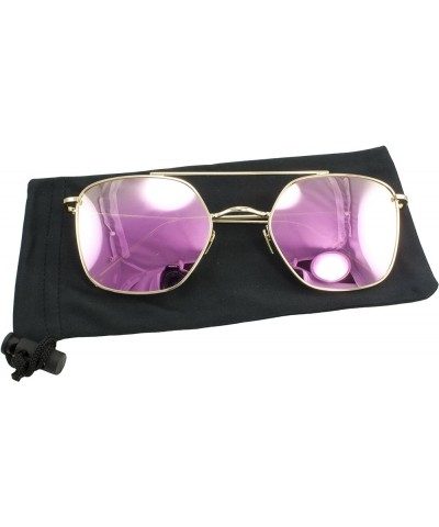 Premium Squared Aviators Gold,pink pink $15.73 Square