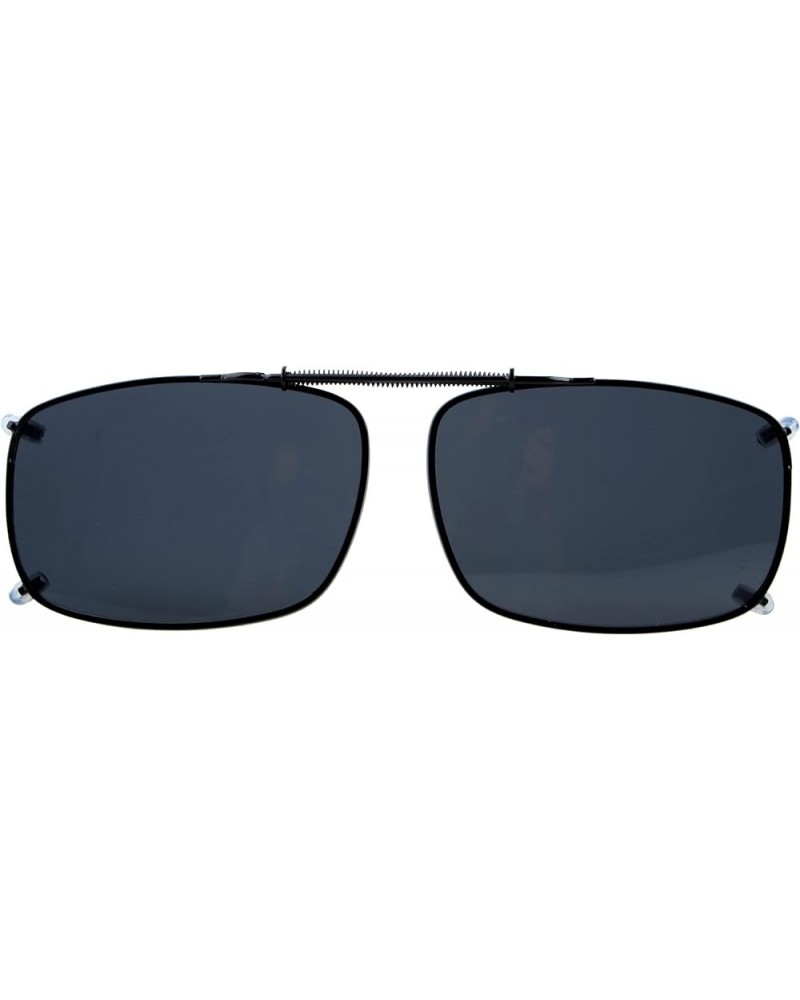 Large Clip On Sunglasses With Spring Draw Bar Polarized Grey Lens 57x39MM 57*39MM Grey $10.19 Designer