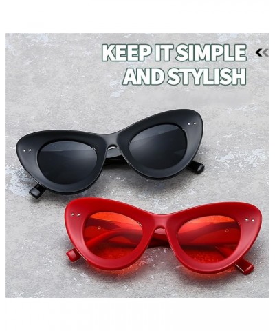 Retro Personality Cat Eye Men And Women Sunglasses Outdoor Vacation Trendy UV400 Sunglasses Gift A $18.61 Designer