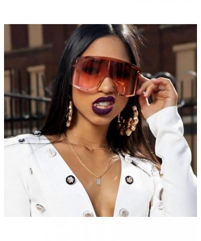 Metal Hip Hop Exaggeration Eyewear Oversized Mirror Square Sunglasses Men Women Shades Glasses Uv400 7 As Picture $17.05 Square