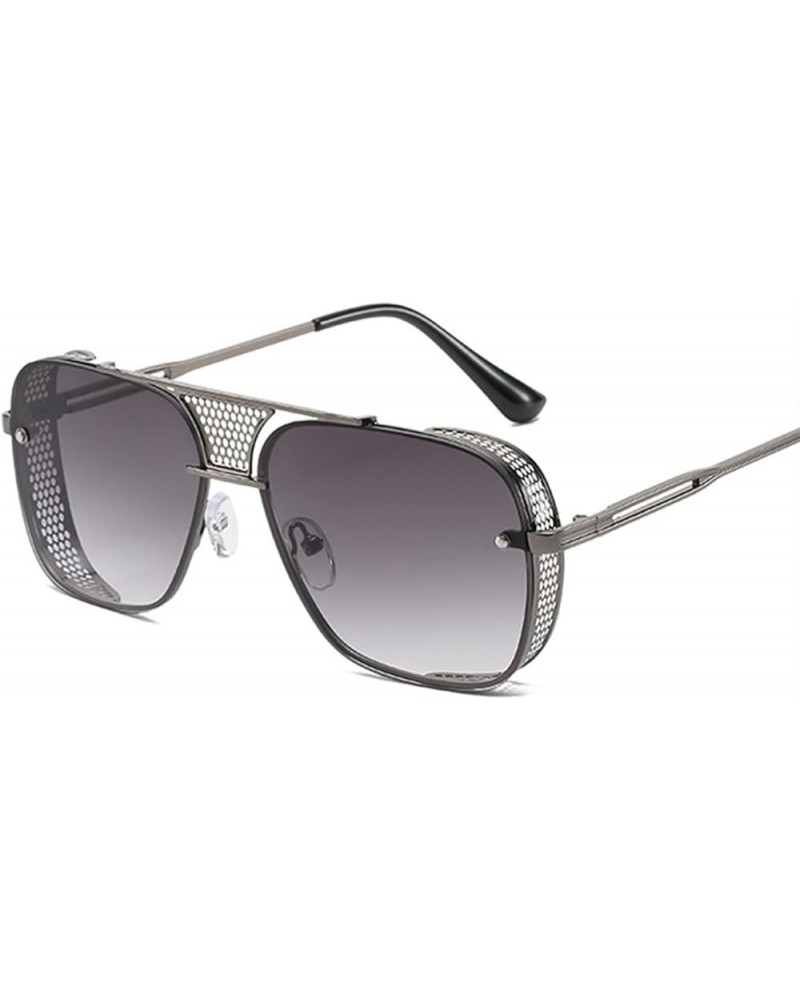 Metal Box Men and Women Shading Sunglasses Outdoor Vacation Driving (Color : E, Size : Medium) Medium B $22.29 Designer