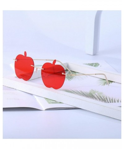 Rimless Oval Sunglasses for Women/men with Irregular Personality Candy Color Sun Glasses Rimless Fun Cute Party Glasses 2pcs-...