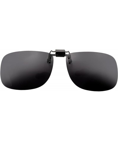 Polarized Flip-up Clip-on Sunglasses for Eyeglasses for Men and Women Outdoor/Driving UV400 Gray $13.49 Square