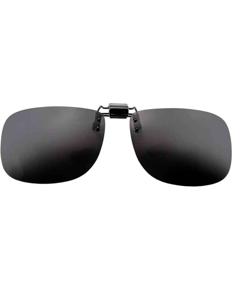 Polarized Flip-up Clip-on Sunglasses for Eyeglasses for Men and Women Outdoor/Driving UV400 Gray $13.49 Square