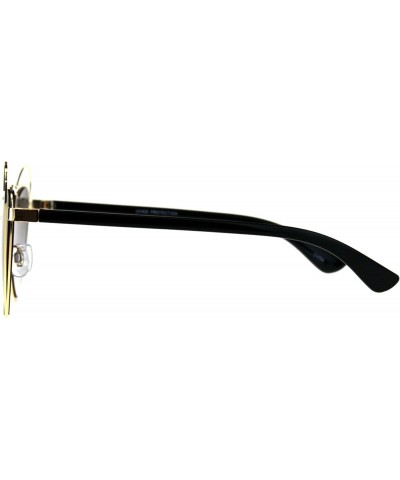 Heart Shape Sunglasses Womens Lolita Fashion Double Frame UV 400 Gold (Smoke) $9.25 Cat Eye