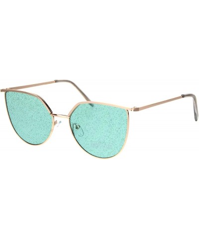 Glitter Lens Sunglasses Glasses Womens Fashion Gold Metal Frame UV 400 Gold mint $8.48 Butterfly