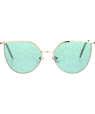 Glitter Lens Sunglasses Glasses Womens Fashion Gold Metal Frame UV 400 Gold mint $8.48 Butterfly