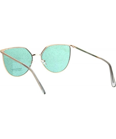 Glitter Lens Sunglasses Glasses Womens Fashion Gold Metal Frame UV 400 Gold mint $8.48 Butterfly