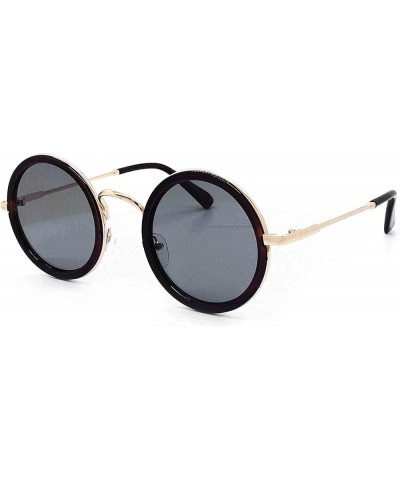 81296 Premium Vintage Classic Nerd Hippie Retro Round Circle Womens Mens Tinted Sunglasses Brown $10.12 Round