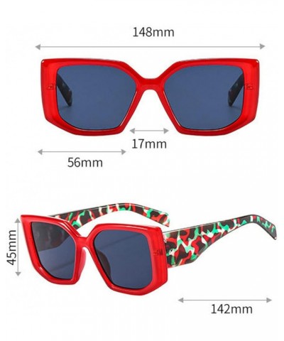 Vintage Square Sunglasses Women Men Wide Leg Big Frame Sun Glasses Black Green Shades UV400 White $9.18 Square