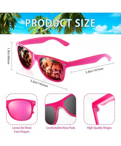 Neon Color Sunglasses Classic Bulk Mirrored Lenses Glasses Men/Women Eyewear Birthday Beach Pool Summer Parties Orange $8.50 ...