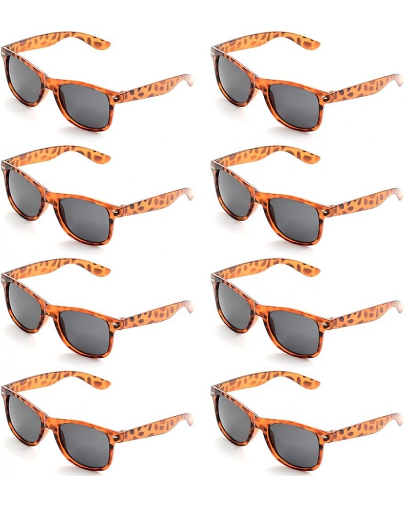 Neon Colors Party Favor Supplies Unisex Sunglasses Pack of 8 Leopard $10.12 Rectangular