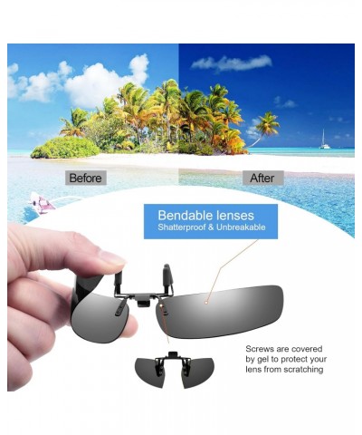 Clip on Sunglasses Over Prescription Glasses for Men Women Polarized Flip Up for Eyeglasses Anti Glare TS309v8 $11.39 Rimless