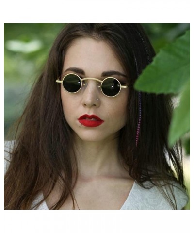 Fashion Vintage Diamond round punk Sunglasses Women Small Frame Crystal Sun Glasses Colorful Rhinestone Shades Brown $9.79 Round