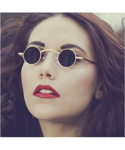 Fashion Vintage Diamond round punk Sunglasses Women Small Frame Crystal Sun Glasses Colorful Rhinestone Shades Brown $9.79 Round