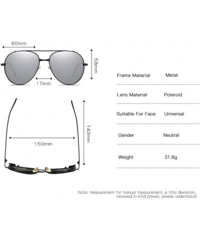 Unisex HD Polarized Sunglasses for Men Women Polarized Metal Mirror UV400 Lens Protection A $8.69 Rectangular