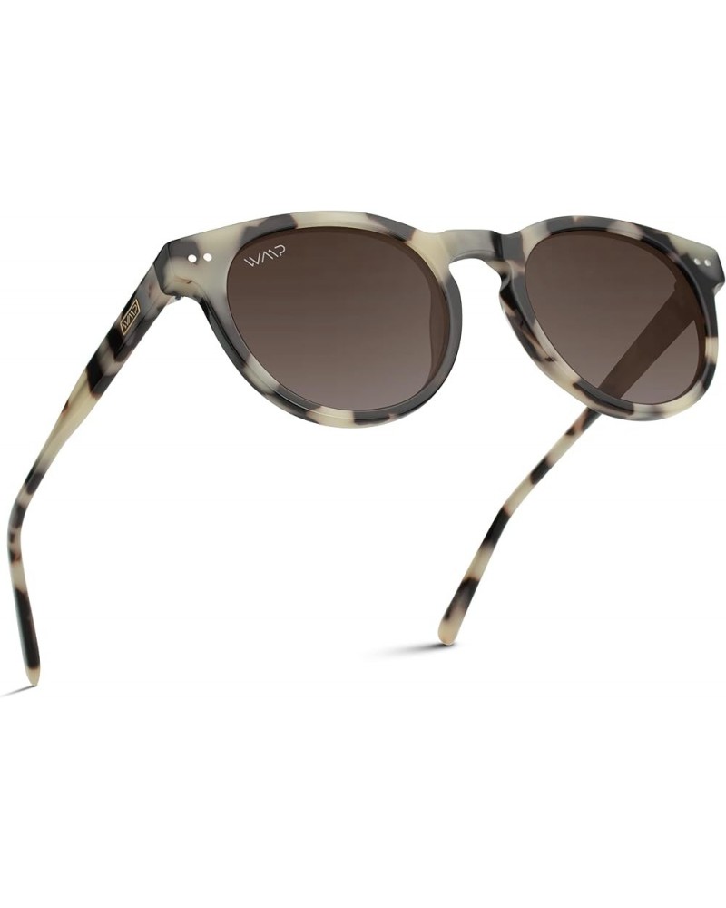 Polarized Classic Round Retro Women's Sunglasses Beige Tortoise $19.20 Aviator