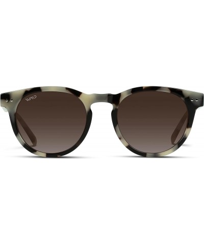 Polarized Classic Round Retro Women's Sunglasses Beige Tortoise $19.20 Aviator