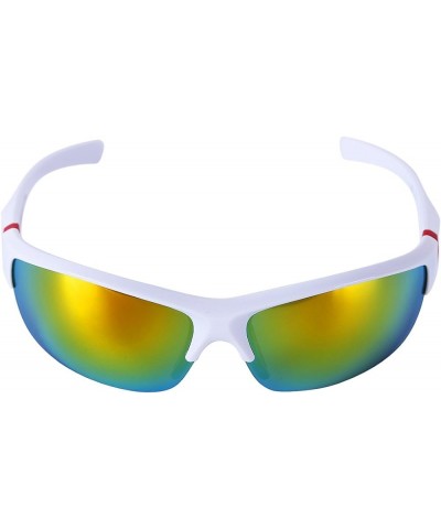 Classics Sport Polarized Sunglasses For Men & Women, Full UV400 Protection White&colorful $7.94 Sport