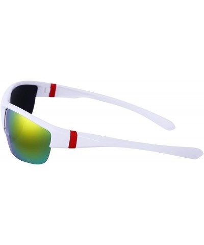 Classics Sport Polarized Sunglasses For Men & Women, Full UV400 Protection White&colorful $7.94 Sport