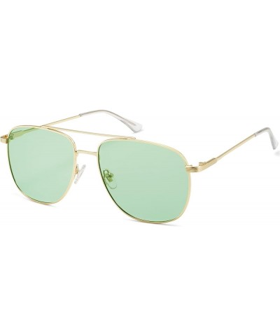 Polarized Aviator Sunglasses Womens Men Trendy Designer Shades SJ1218 Light Green $8.61 Aviator