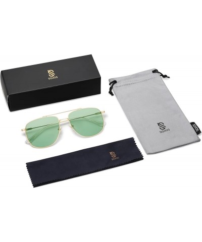 Polarized Aviator Sunglasses Womens Men Trendy Designer Shades SJ1218 Light Green $8.61 Aviator