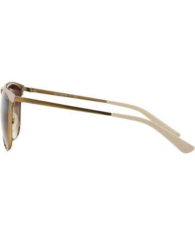 Women's Vo4002s Round Sunglasses Top Matte Beige/Brushed Gold/Brown Gradient $18.47 Round