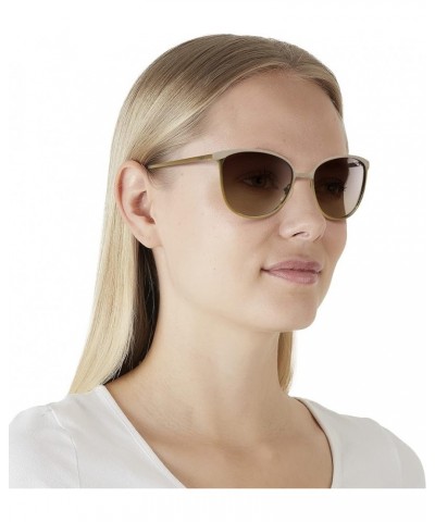 Women's Vo4002s Round Sunglasses Top Matte Beige/Brushed Gold/Brown Gradient $18.47 Round