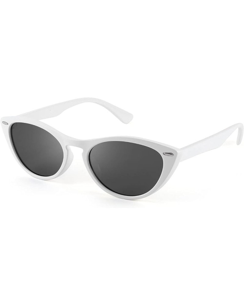 Retro Cat Eye Sunglasses Women Men Vintage Small Cateye UV400 Sunglasses B2617 White $9.45 Cat Eye