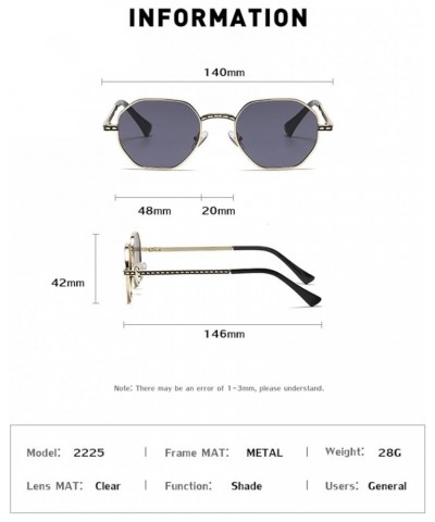 Fashion Metal Small Frame Sunglasses for Men and Women Outdoor Beach Vacation Sunglasses (Color : B, Size : 1) 1 C $19.99 Des...