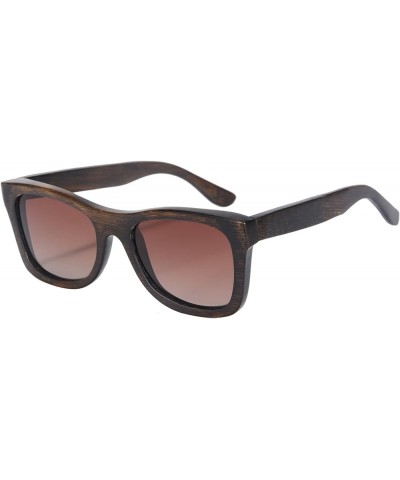 Bamboo Wood Sunglasses Polarized Wooden Frame UV400 Summer Eyewear-SG6001 Bamboo Brown gradient brown $8.84 Wayfarer