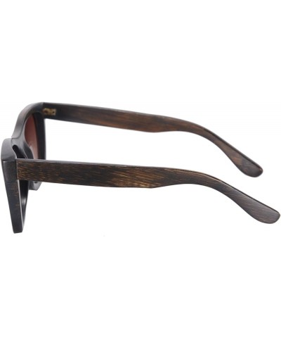 Bamboo Wood Sunglasses Polarized Wooden Frame UV400 Summer Eyewear-SG6001 Bamboo Brown gradient brown $8.84 Wayfarer