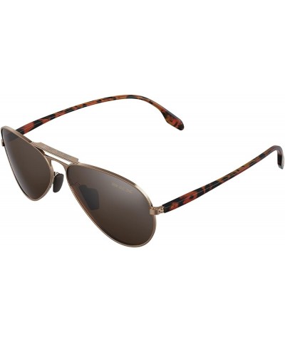 Mens Wesley X Polarized Sunglasses Gold/Brown $61.79 Aviator