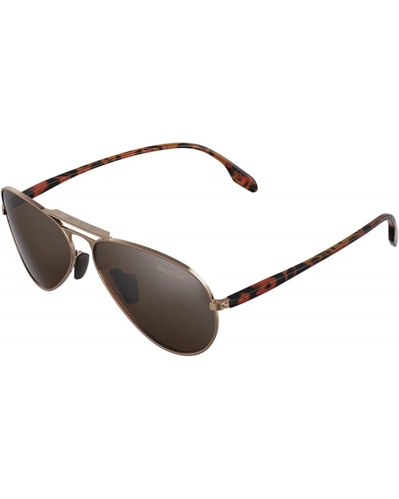 Mens Wesley X Polarized Sunglasses Gold/Brown $61.79 Aviator