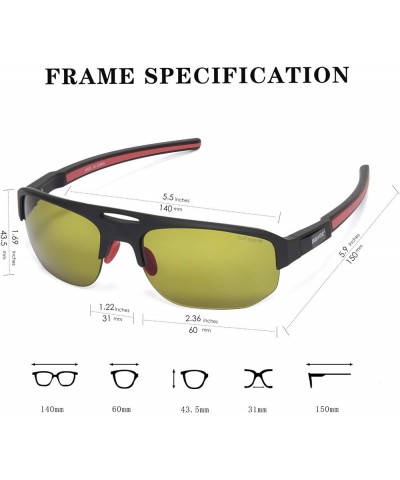 High Definition Golf Ball Finder Sport Glasses for Men Women Golf Sunglasses Golf Glasses Pickleball Eyewear MZ861 865 Black ...