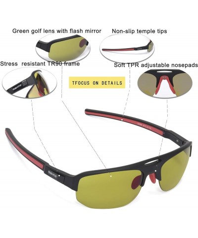 High Definition Golf Ball Finder Sport Glasses for Men Women Golf Sunglasses Golf Glasses Pickleball Eyewear MZ861 865 Black ...