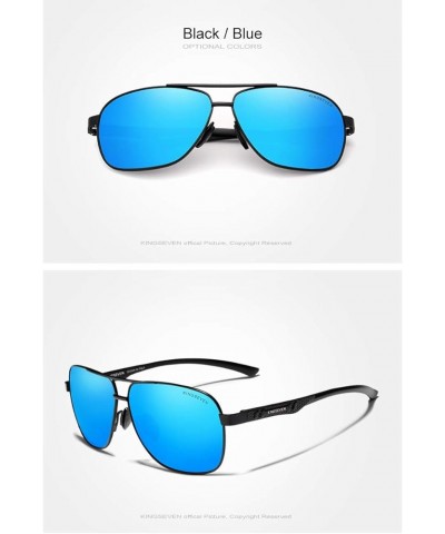 Brand Men's Sunglasses Polarized UV400 Al-Mg Ultra Light 7188 Black Blue $12.96 Square