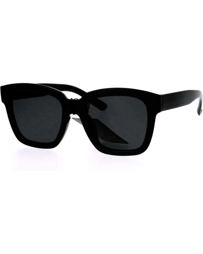 Black Sunglasses Square Plastic Frame Super Chic Designer Fashion Shades UV400 $8.22 Square