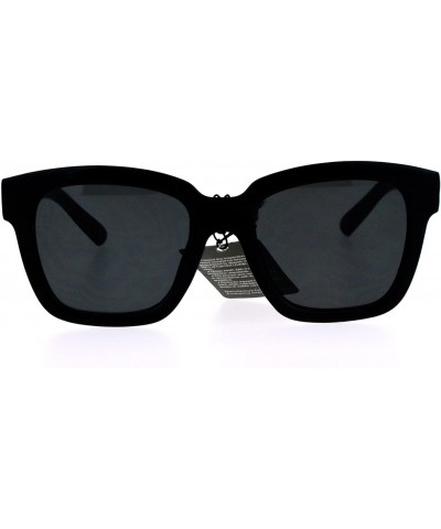 Black Sunglasses Square Plastic Frame Super Chic Designer Fashion Shades UV400 $8.22 Square